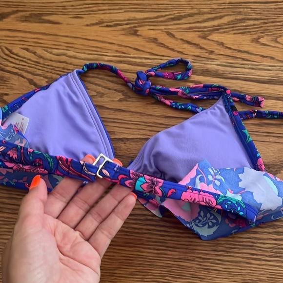 “Xhiliration Floral bikini top size small” - Picture 2 of 3